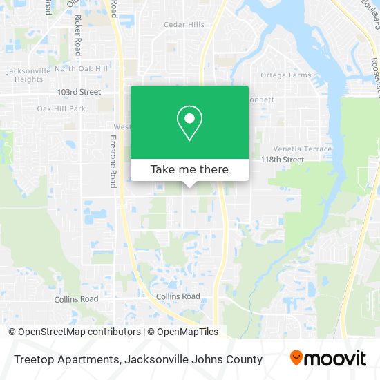 Mapa de Treetop Apartments