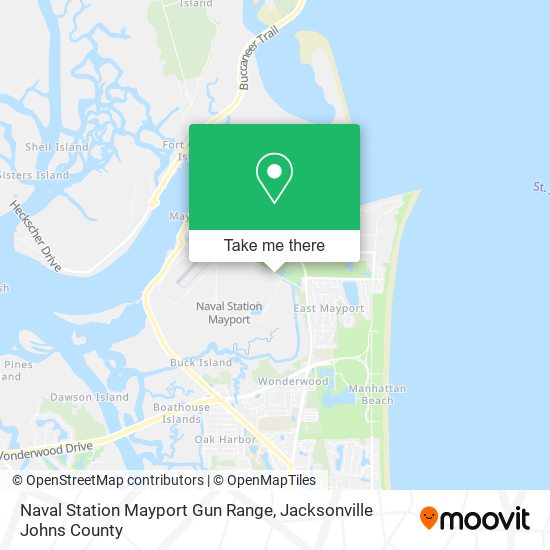 Naval Station Mayport Gun Range map