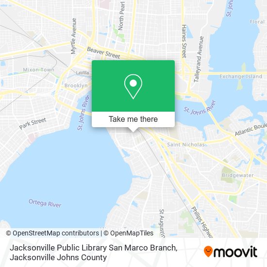 Jacksonville Public Library San Marco Branch map