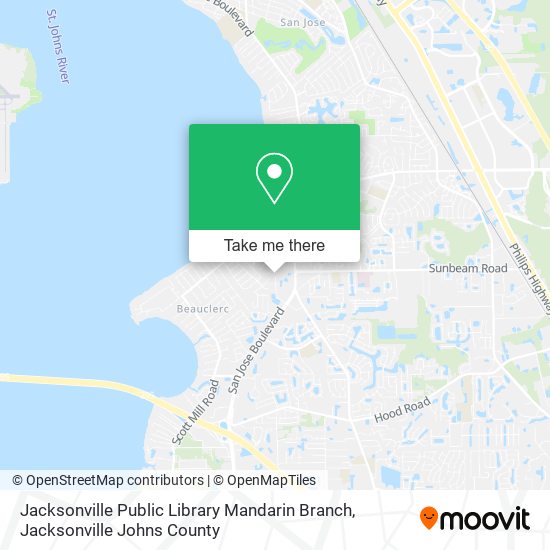 Mapa de Jacksonville Public Library Mandarin Branch