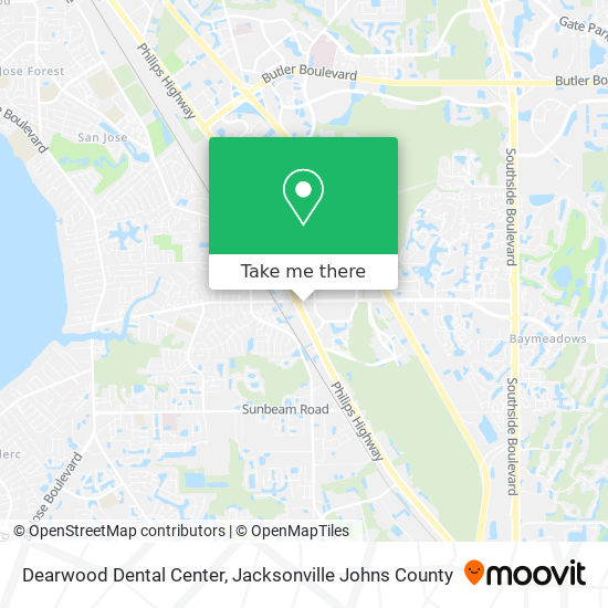 Mapa de Dearwood Dental Center