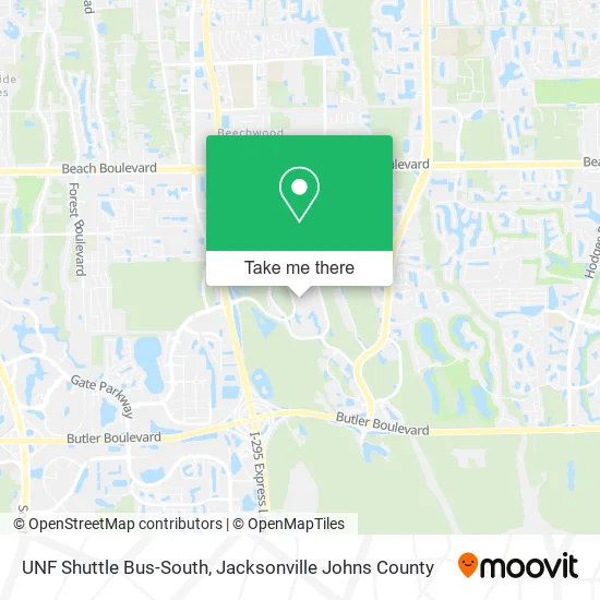 UNF Shuttle Bus-South map