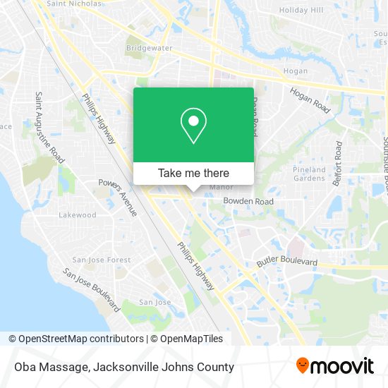 Mapa de Oba Massage