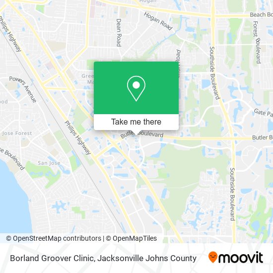Borland Groover Clinic map