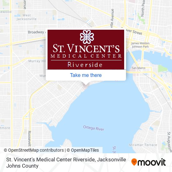 Mapa de St. Vincent's Medical Center Riverside