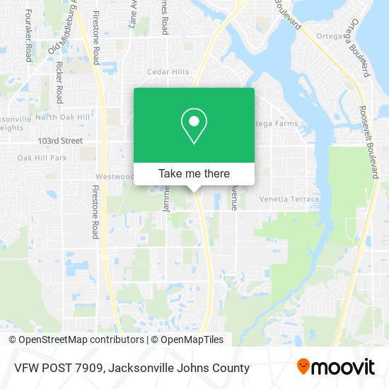 VFW POST 7909 map