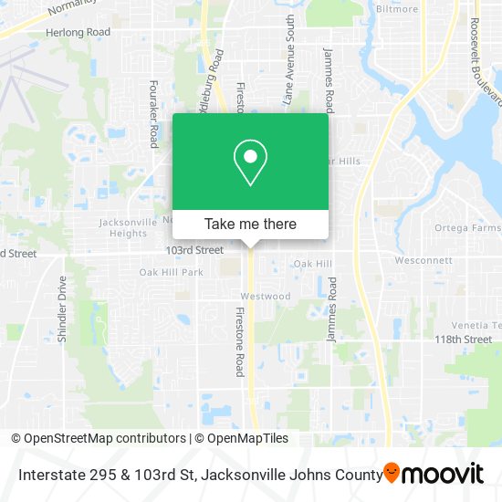 Interstate 295 & 103rd St map