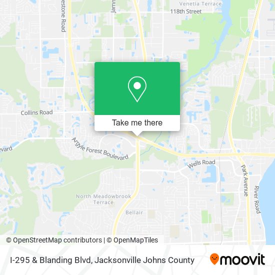 I-295 & Blanding Blvd map