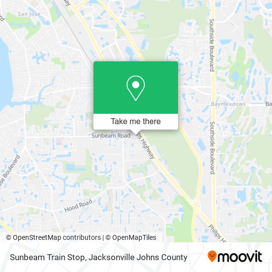Sunbeam Train Stop map