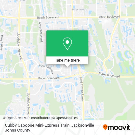 Mapa de Cubby Caboose Mini-Express Train