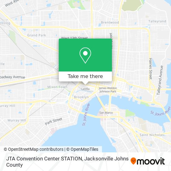 JTA Convention Center STATION map