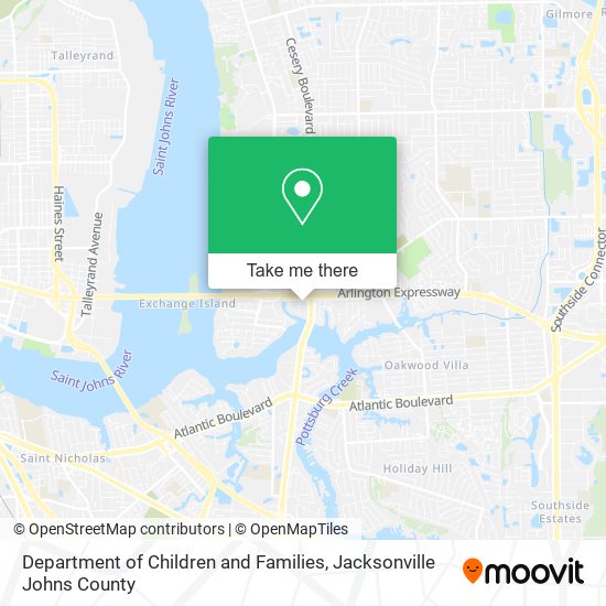 Mapa de Department of Children and Families