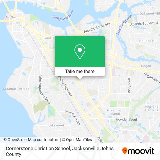 Cornerstone Christian School map
