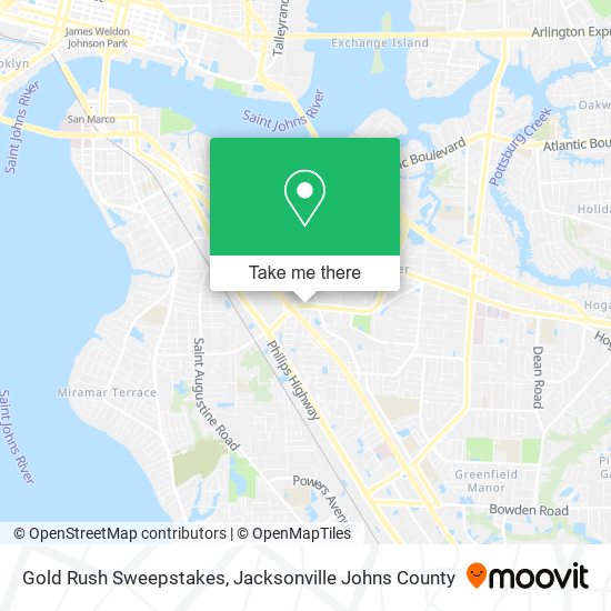 Gold Rush Sweepstakes map
