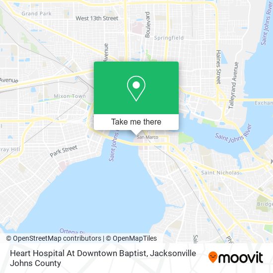 Heart Hospital At Downtown Baptist map