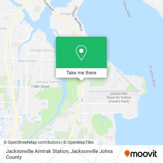 Jacksonville Amtrak Station map