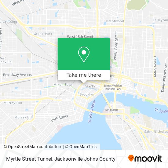 Myrtle Street Tunnel map