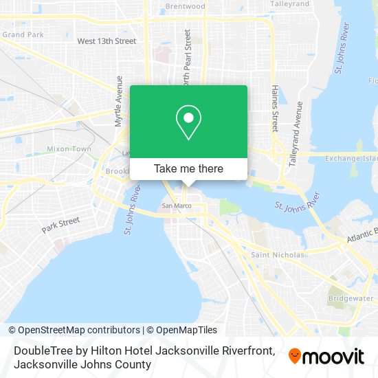 DoubleTree by Hilton Hotel Jacksonville Riverfront map