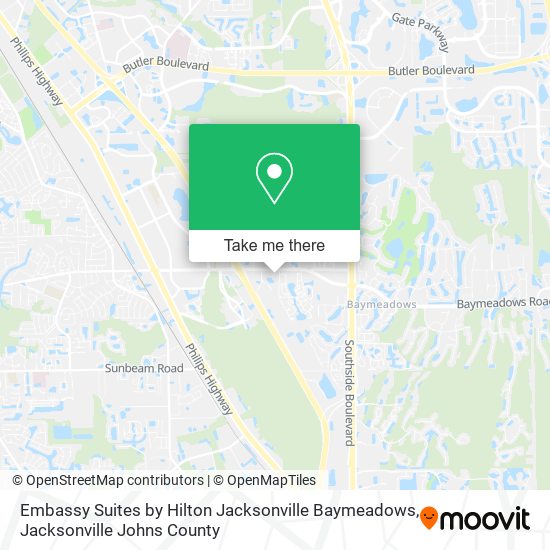 Embassy Suites by Hilton Jacksonville Baymeadows map