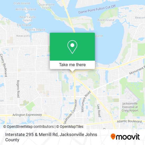 Interstate 295 & Merrill Rd map