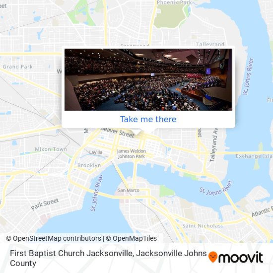 First Baptist Church Jacksonville map
