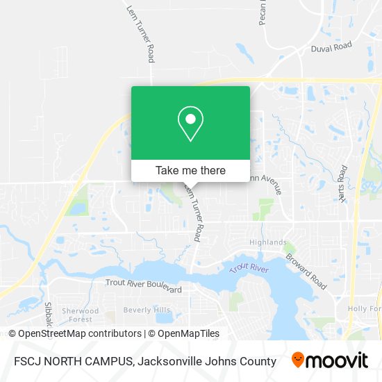 Mapa de FSCJ NORTH CAMPUS