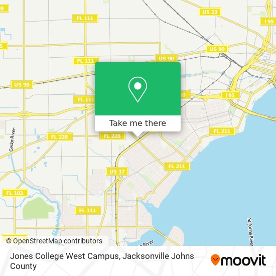 Mapa de Jones College West Campus