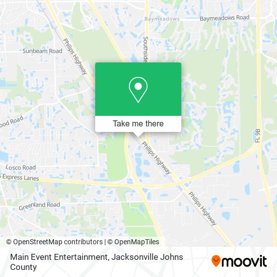 Main Event Entertainment map
