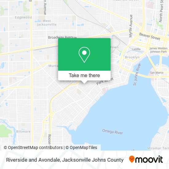 Riverside and Avondale map