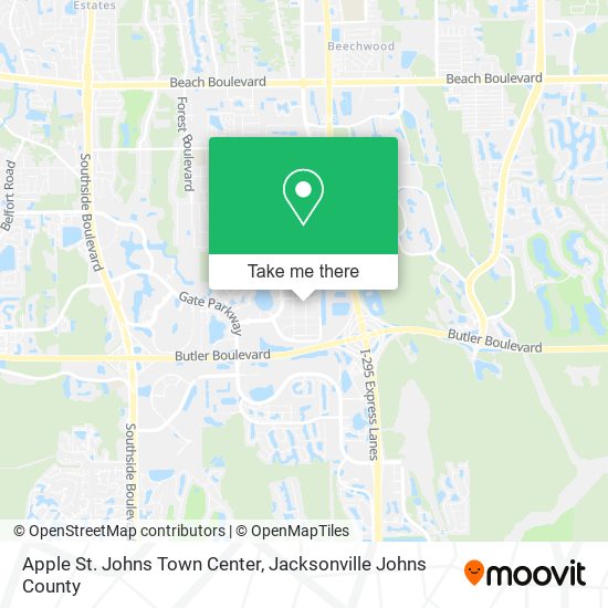 Apple St. Johns Town Center map