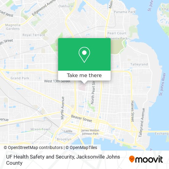 UF Health Safety and Security map
