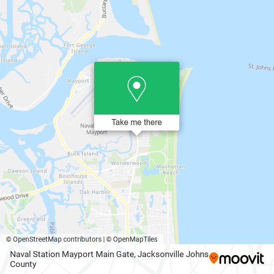 Naval Station Mayport Main Gate map