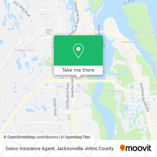 Geico Insurance Agent map