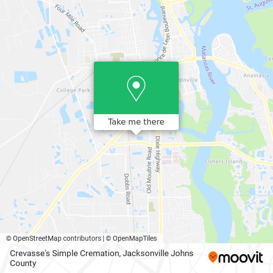 Mapa de Crevasse's Simple Cremation