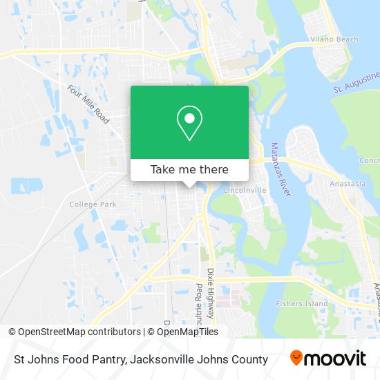 St Johns Food Pantry map