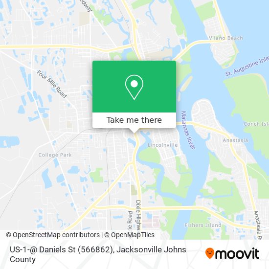 US-1-@ Daniels St (566862) map