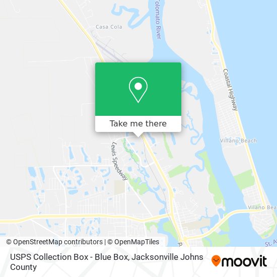 Mapa de USPS Collection Box - Blue Box