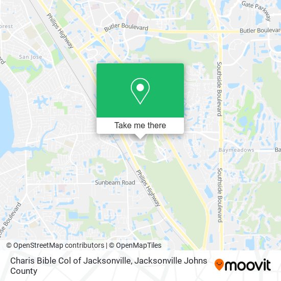 Mapa de Charis Bible Col of Jacksonville