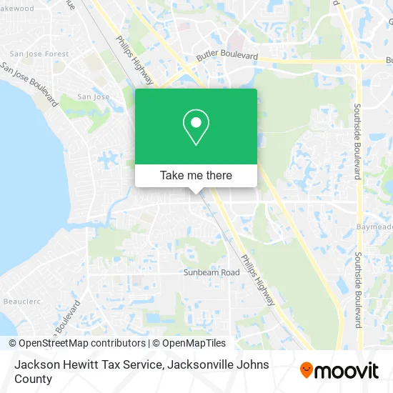 Jackson Hewitt Tax Service map