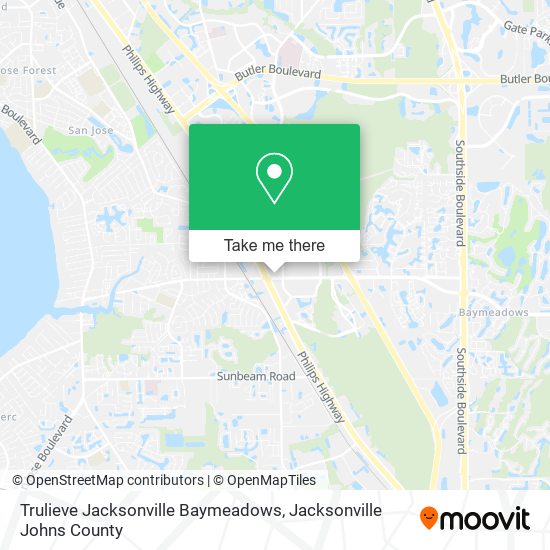 Mapa de Trulieve Jacksonville Baymeadows