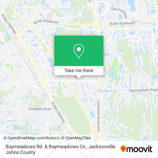 Mapa de Baymeadows Rd. & Baymeadows Cir.