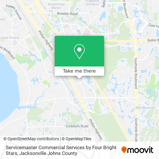 Mapa de Servicemaster Commercial Services by Four Bright Stars