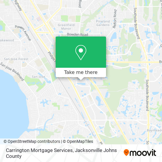 Mapa de Carrington Mortgage Services