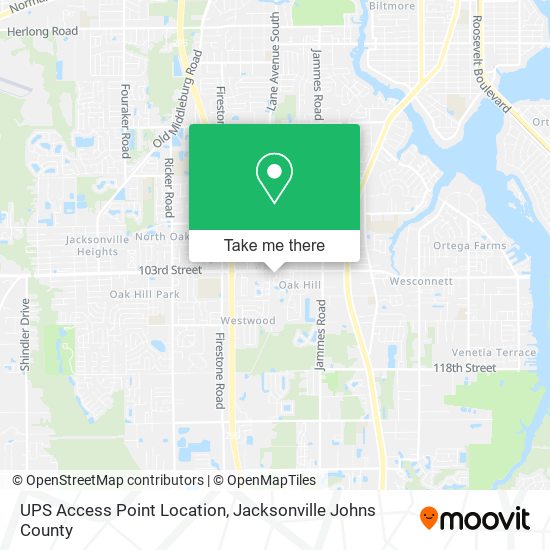 UPS Access Point Location map