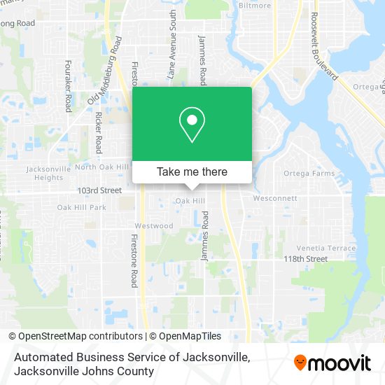 Automated Business Service of Jacksonville map