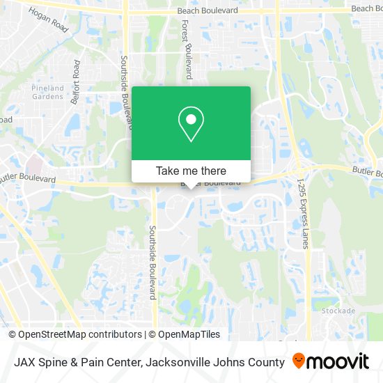 Mapa de JAX Spine & Pain Center