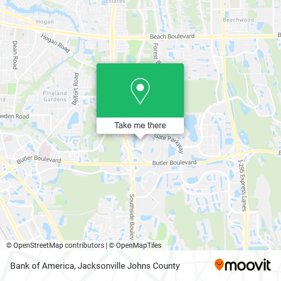 Mapa de Bank of America