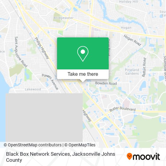 Black Box Network Services map