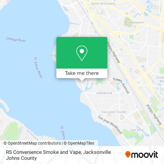 RS Convenience Smoke and Vape map