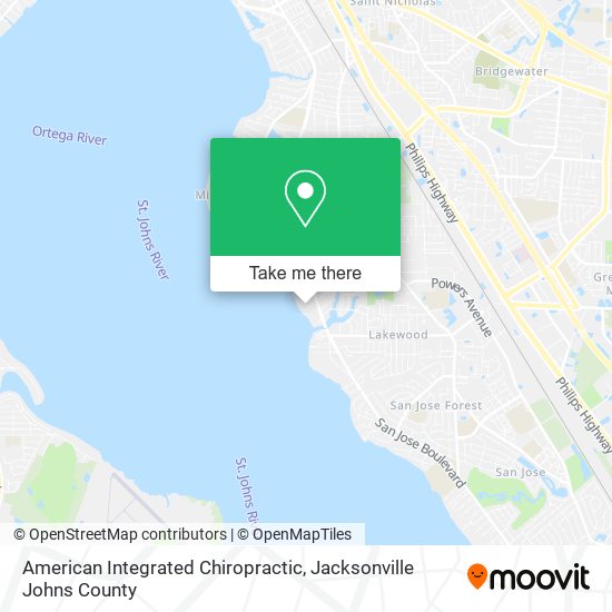 American Integrated Chiropractic map
